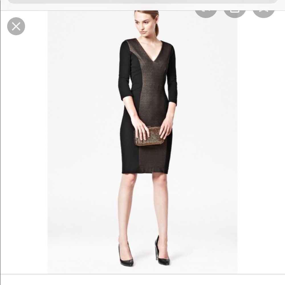 French Connection chevron midi dress